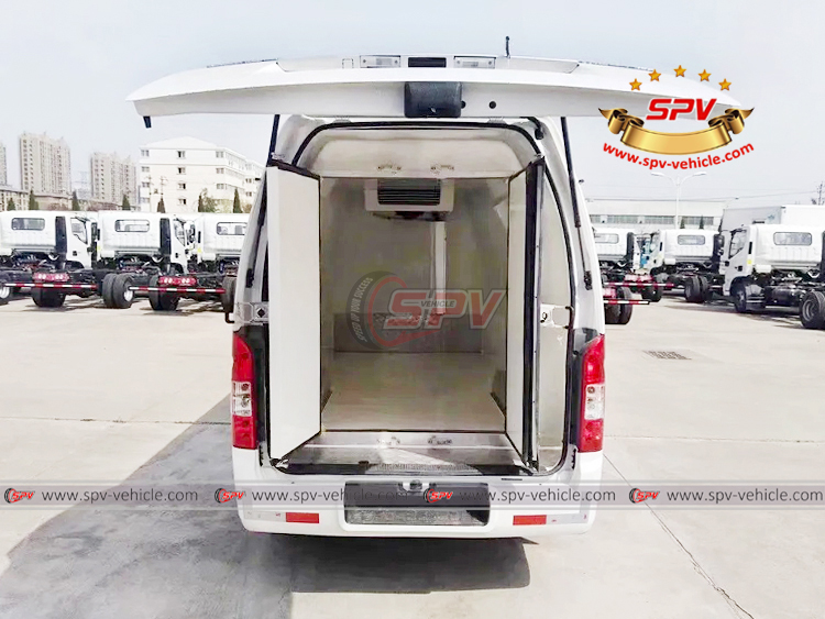 High Roof Refrigerated Cargo Van - Rear Door Open